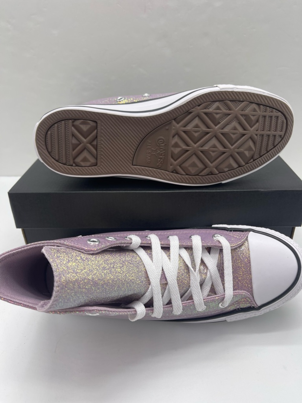 Converse WMNS 8 CTAS Hi Altitude Lilac White Black A14333C High Top Sneakers - Picture 3 of 15